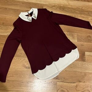 Ted Baker jeweled collar sweater